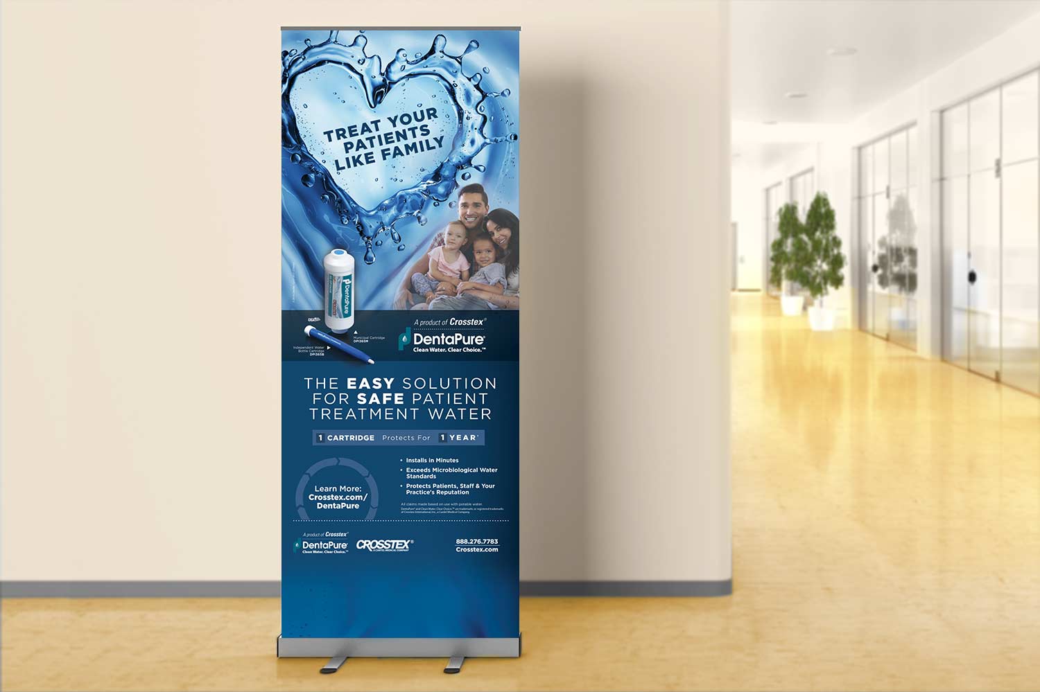 Crosstex DentaPure PullupBanner